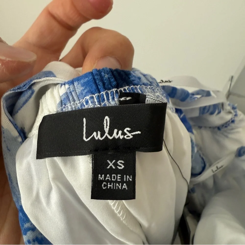 Lulus Summery Successes White Floral Halter Tie-Back Midi Dress size XS - Picture 7 of 7